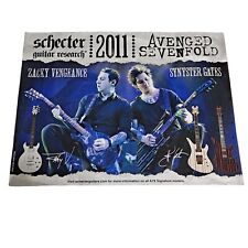 SCHECTER AVENGED SEVENFOLD ELECTRIC GUITAR POSTER ZACKY VENGEANCE SYNYSTER GATES picture