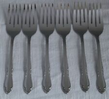 6 Oneida PLANTATION Stainless Custom Glossy Salad Forks picture