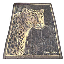 Biederlack Aurora Blanket James Autman Leopard Print 74 x 54 