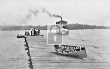 Strongs Landing Boat Dock Paw Paw Lake Michigan MI Reprint Postcard picture