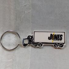 Jones Truck Lines Trucking Semi Tractor Trailer Trucker Diesel Keychain Key Ring picture
