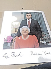 GEORGE H.W. BUSH AND BARBARA BUSH SIGNED PHOTO PICTURE AUTOGRAPH PRESIDENT picture