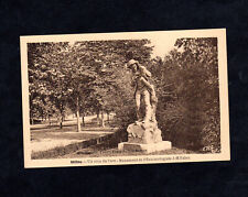 Aveyron CPA 12 Postcard: Millau, a corner of the park, J-H Fabre monument picture