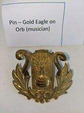 Vintage Demoulin Bros Musician Hat Orb / Pin Gold Eagle on Globe Pat 1957 picture
