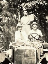 CA) Photograph Men Posing On Old Touring Car Country Sunlight Bucket 1920-30's picture