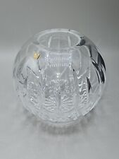 Vtg Nachtmann BAMBERG Clear Rose Bowl Vase Lead Crystal Thumbprint & Fan Germany picture