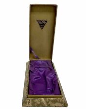 Djer Kiss Presentation Box For Compact Lipstick And Perfume Purple Satin Velvet picture