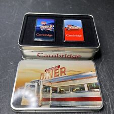 Vintage Zippo Cambridge Diner Set Of 2 In Double Case picture