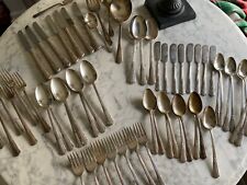 Vintage Flatware Wm Rogers Overlaid in Treasure pattern 61 pieces picture