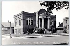 Rockwell City Iowa~Two Pair of Corinthian Columns on Carnegie Library~c1956 RPPC picture