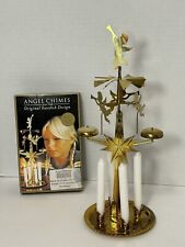 NEW Vintage Style Original Swedish Brass Steel Christmas Angel Chimes Candles picture