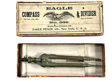 Antique 1894 Eagle Compass & Divider no. 549 Pencil Co NY w/ Original box picture