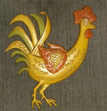 1967 Sexton ROOSTER HEN Chicken Cast Metal Wall Plaques Decor Art 774  picture