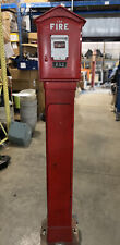 ANTIQUE CAST IRON GAMEWELL FIRE ALARM BOX CAST IRON PEDESTAL TOTAL NOT RESTORED picture