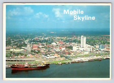 Vintage Postcard Mobile Skyline Alabama 1983 picture