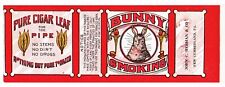 ORIGINAL TOBACCO CAN LABEL VINTAGE1930S BUNNY NEW CUMBERLAND PENNSYLVANIA  picture