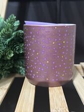 Starbucks 2021 LILAC 8 0z. SPECKLED SQUARE Purple LID Ceramic TRAVEL Mug picture