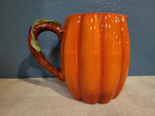 Sur La Table Pumpkin Pitcher with Vine Handle Fall Holiday Thanksgiving picture