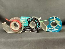 Vintage Scotch Tape Dispenser Gift Christmas Wrapping Tape LOT OF 3 picture
