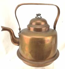 Antique Skultuna 1607 2L. Swedish Copper Tea Kettle Flanged Pot -Sweden picture