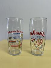 Set of 2 1995 McDonald's Libbey Classic Retro 50's Glasses Speedee picture
