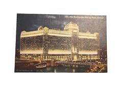 Postcard Vintage The Merchandise Mart By Night, Chicago A84 picture