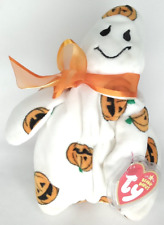 Halloween Ghost Jack O Lantern TY Beanie Baby Ghoulish Vintage Holiday Decor picture