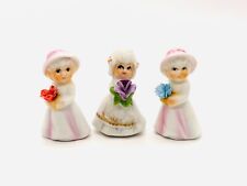NAPCOWARE Trio Miniature Bone China Flower Girl Figurines 2