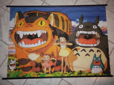 Vtg MY NEIGHBOR TOTORO Fabric Wall Scroll Poster Ghibli Japan ANIME 1990s RARE picture