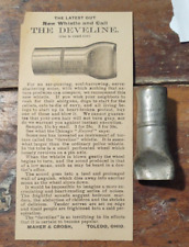 Antique 1895 'Develine' siren whistle patented by Mossberg Wrench Co picture