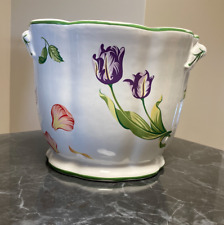 1998 Tiffany & Co - Tiffany Petals Ceramic Flower Cache Pot Made In Portugal  picture