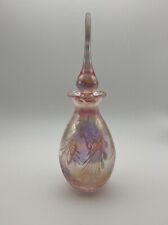 Vintage Silvestri Pink Glass Iridescent Perfume Bottle With Stopper PLEASE READ picture