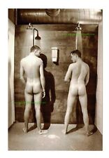 POSTCARD Print / Two nude WWII soldiers in shower  picture
