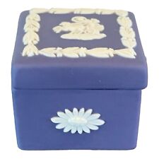 Portland Blue Wedgwood Jasperware Miniature Trinket Box picture