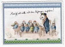 Postcard Glitter Tausendschoen Owls in classroom Postcrossing picture