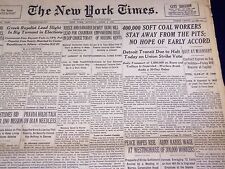 1946 APRIL 1 NEW YORK TIMES - COAL WORKERS STAY AWAY - NT 3128 picture