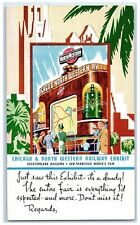c1940s Chicago & North Western Railway Exhibit San Francisco California Postcard picture