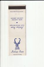 THE ANTELOPE ROOM HOTEL LAKEVIEW -LAKEVIEW OREGON VINTAGE MATCHBOOK COVER picture
