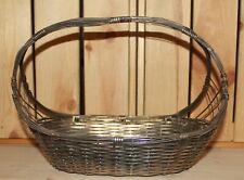 Antique hand made metal mesh basket picture