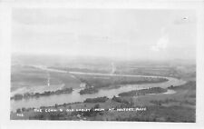 G52/ Mt Holyoke Massachusetts RPPC Postcard c20s Old Hadley Birdseye picture