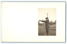 c1910's Boy Russell With His First Gun Shooting RPPC Photo Antique Postcard picture