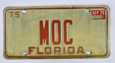 Vintage 1975 Florida License Plate Tag 