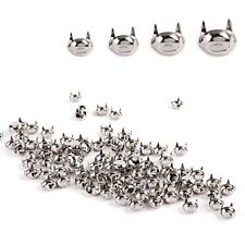 100pcs 6MM ANTIQUE Silver Round Dome Metal Studs Spots Nailheads Fastners picture