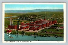 Cumberland MD-Maryland Aerial Kelly Springfield Tire Co Steamer Vintage Postcard picture
