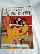 McCall's Tips for Easy Sewing book ( McCall, 1968)hem zipper sleeve button waist picture