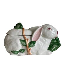 Mid 20th Century Mottahedeh Design Italian Majolica Hand Painted Rabbit Tureen picture