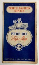 1942 Pure Oil Company Road Map Of The South Eastern States picture