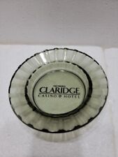 CLARIDGE HOTEL CASINO VINTAGE GLASS ROUND ASHTRAY picture