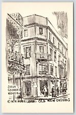 New Orleans Louisiana~Sieur Georges House~1939 Artist MH Hobbs~Sepia Litho PC picture