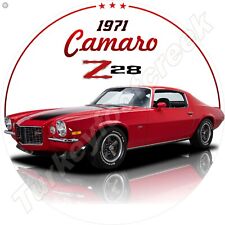 1971 Chevrolet Camaro Z28 11.75in ROUND METAL SIGN picture
